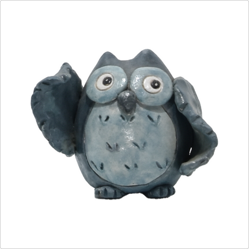 置物ふくろう800-024(粘土)