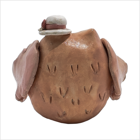 置物ふくろう800-016(粘土)