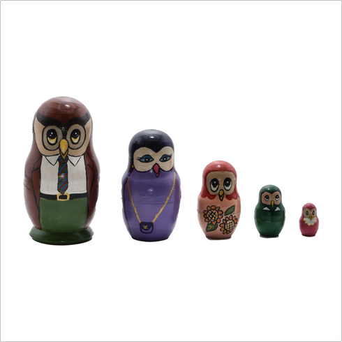 マトリョーシカふくろう2000-002(木製)